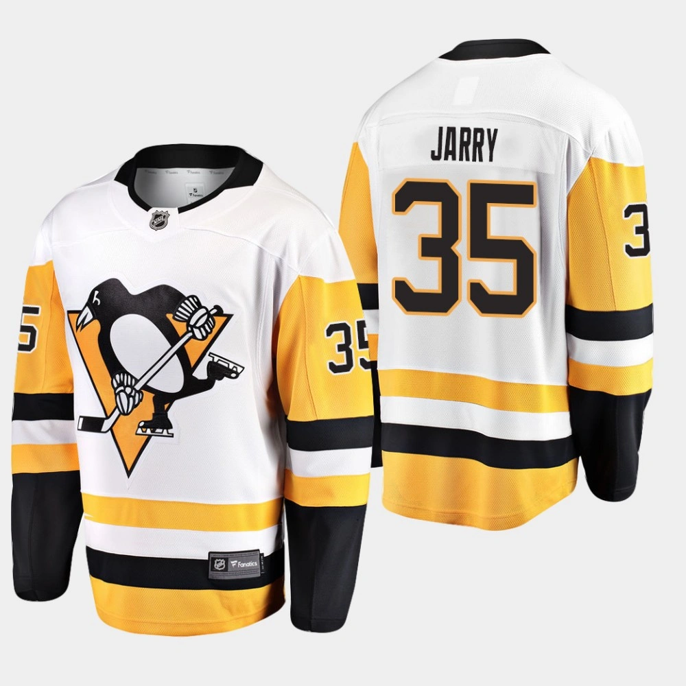 Men's Tristan Jarry #35 Pittsburgh Penguins 2019 Away Player White Breakaway Jersey