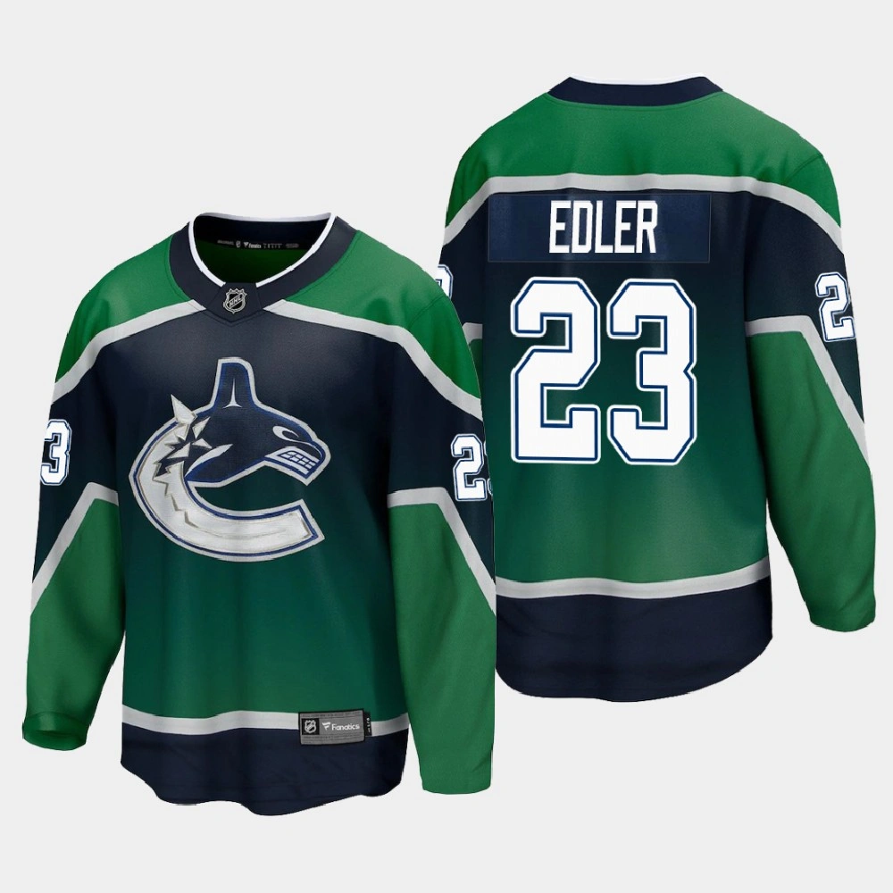 Women's Vancouver Canucks Alexander Edler #23 Special Edition 2021 Green Jersey