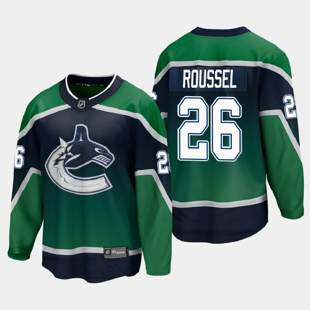 Women's Vancouver Canucks Antoine Roussel #26 Special Edition 2021 Green Jersey
