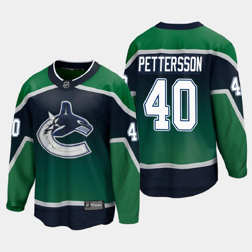 Women's Vancouver Canucks Elias Pettersson #40 Special Edition 2021 Green Jersey