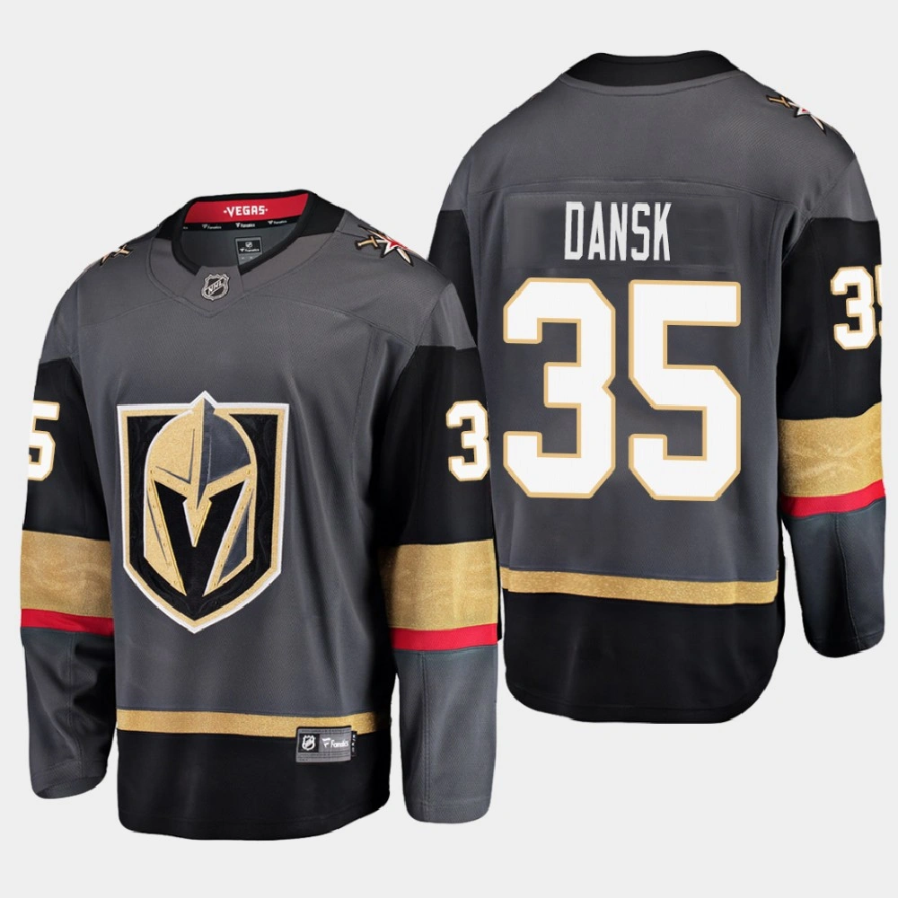 Men's Vegas Golden Knights Oscar Dansk #35 Home Breakaway Player Black Jersey