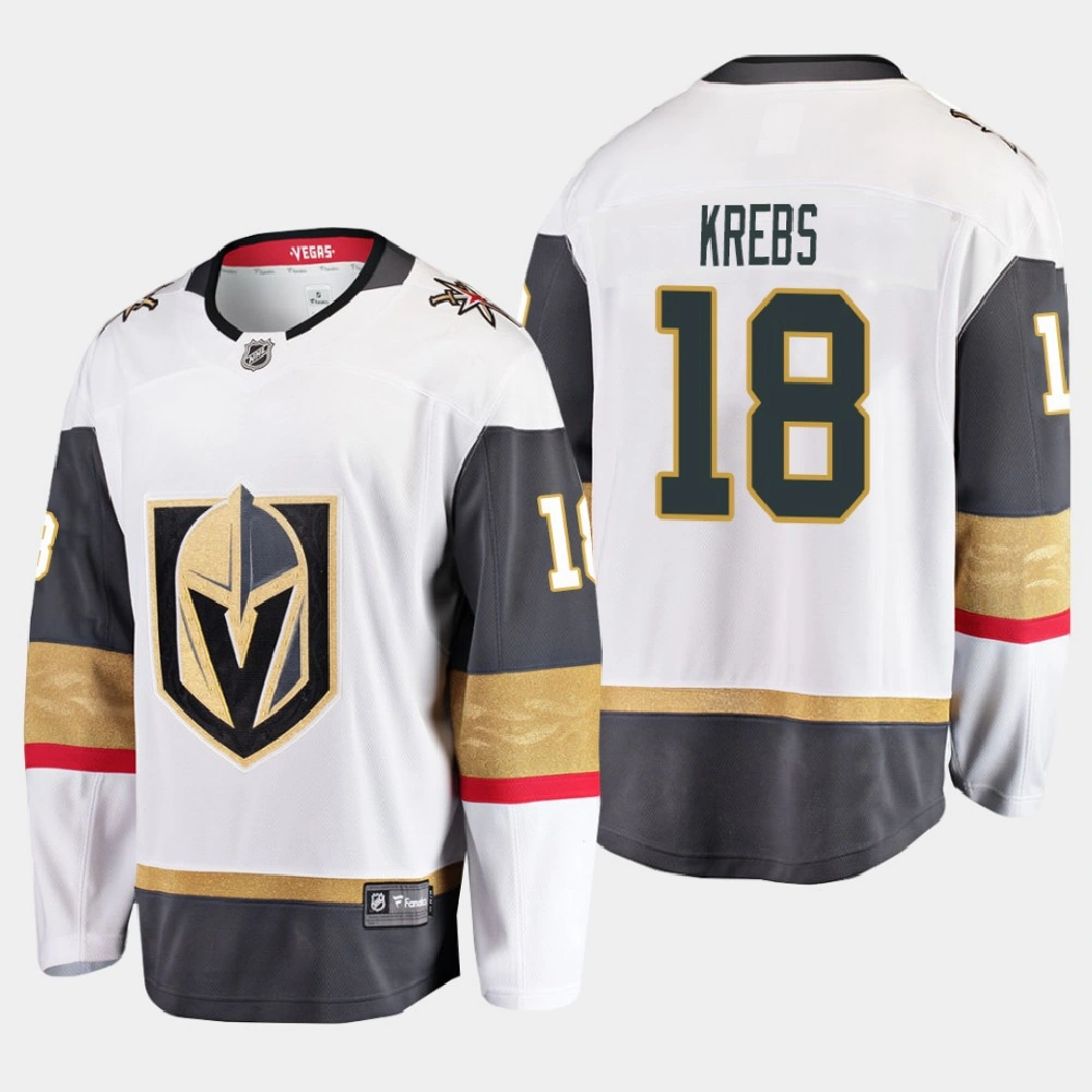 Youth Vegas Golden Knights Peyton Krebs #18 Away 2021 White Jersey