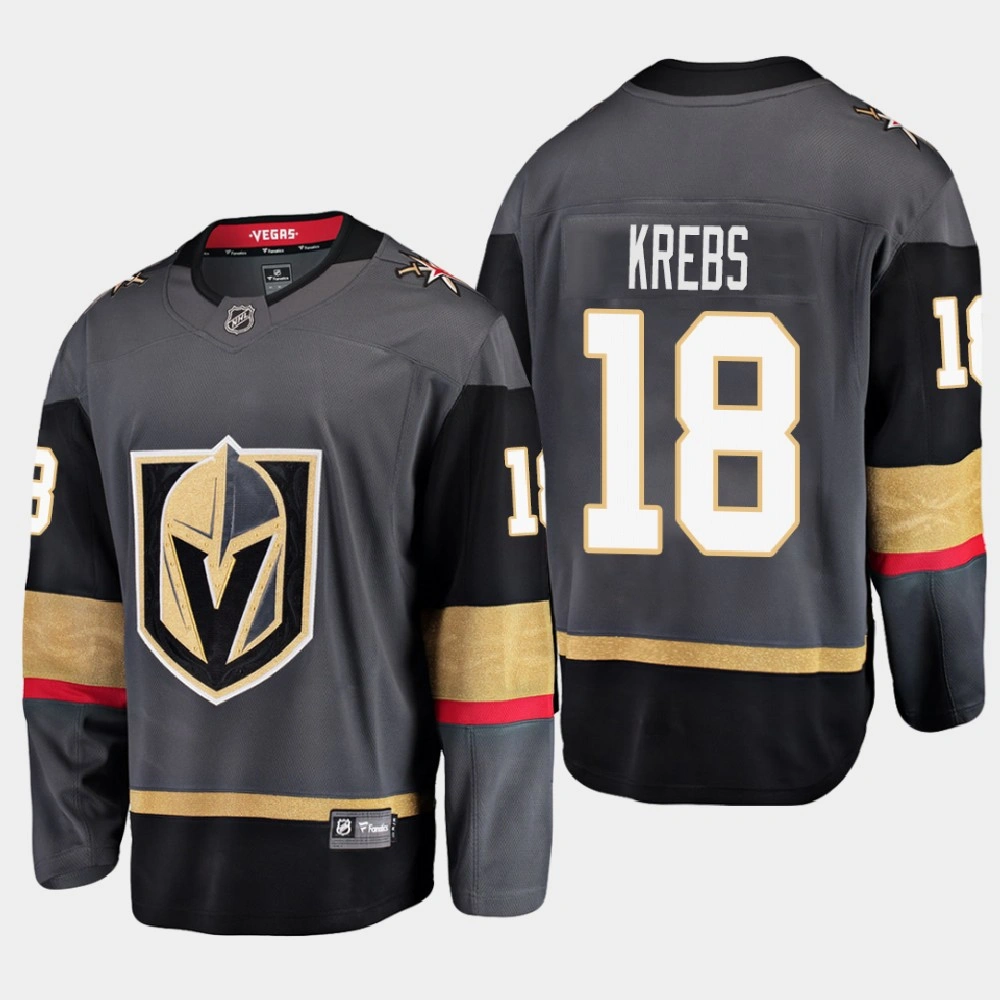 Youth Vegas Golden Knights Peyton Krebs #18 Home 2021 Black Jersey Youth Vegas Golden Knights Peyton Krebs #18 Home 2021 Black Jersey