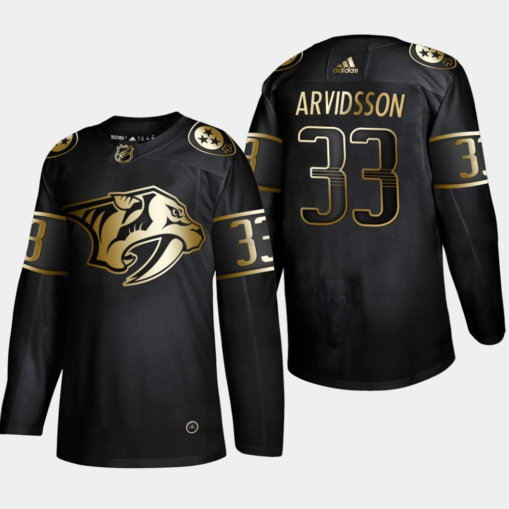 Women's Nashville Predators Viktor Arvidsson #33 2019 NHL Golden Edition Authentic Player Jersey - Black Women's Nashville Predators Viktor Arvidsson #33 2019 NHL Golden Edition Authentic Player Jersey - Black