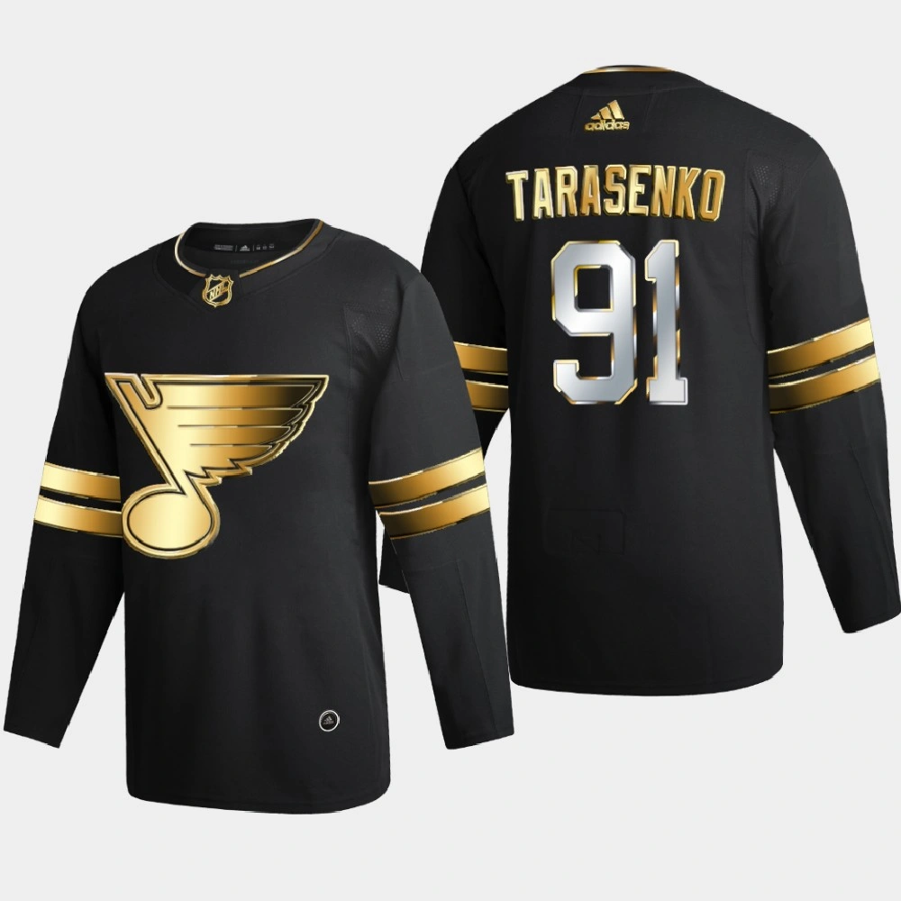 Men St. Louis Blues Vladimir Tarasenko #91 2020-21 Golden Edition Limited Authentic Jersey - Black