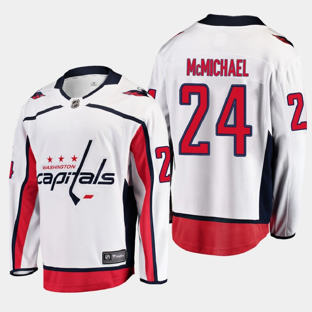 Women's Washington Capitals Connor McMichael #24 Away 2020-21 Breakaway Player White Jersey