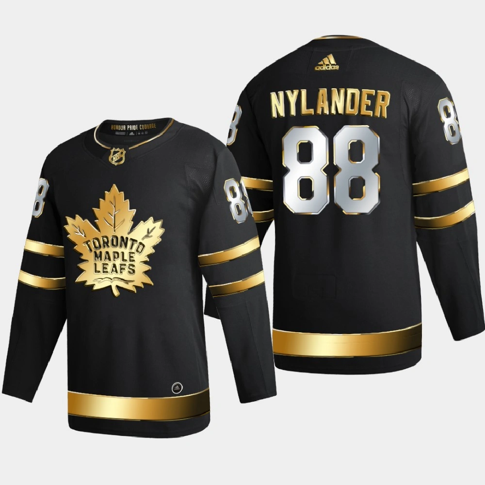 Men Toronto Maple Leafs William Nylander #88 2020-21 Authentic Golden Limited Edition Jersey - Black