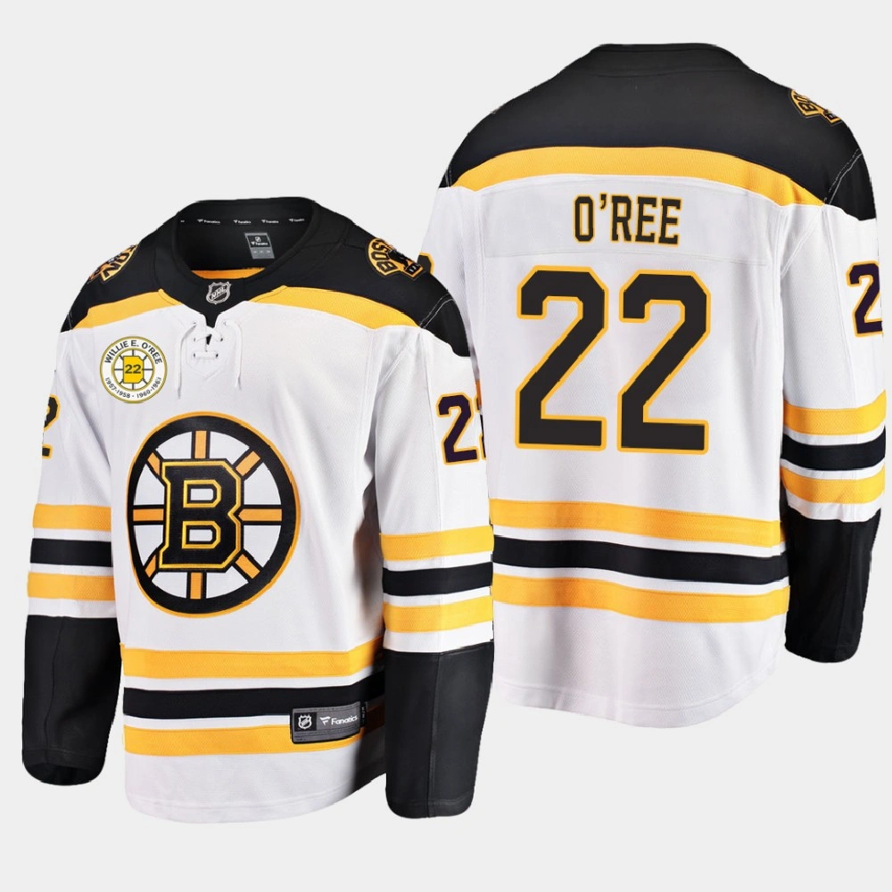 Women's Boston Bruins Willie O'Ree #22 Retirement Away White Jersey