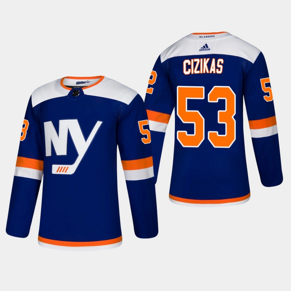 Men's New York Islanders #53 Casey Cizikas Alternate Adidas Blue Jersey