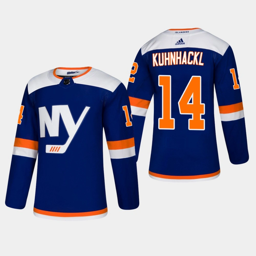 Youth Men's New York Islanders #14 Tom Kuhnhackl Alternate Authentic Blue Jersey