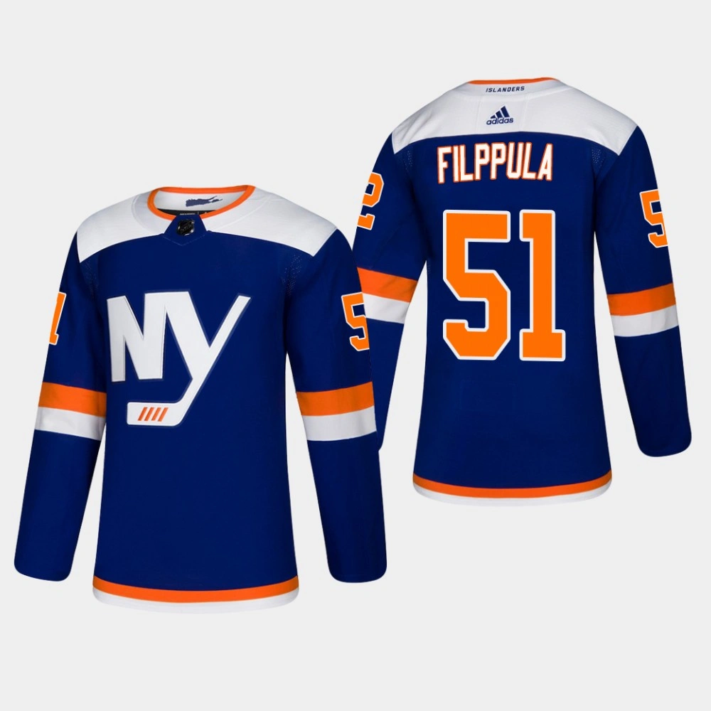 Men's New York Islanders #51 Valtteri Filppula Alternate Adidas Blue Jersey
