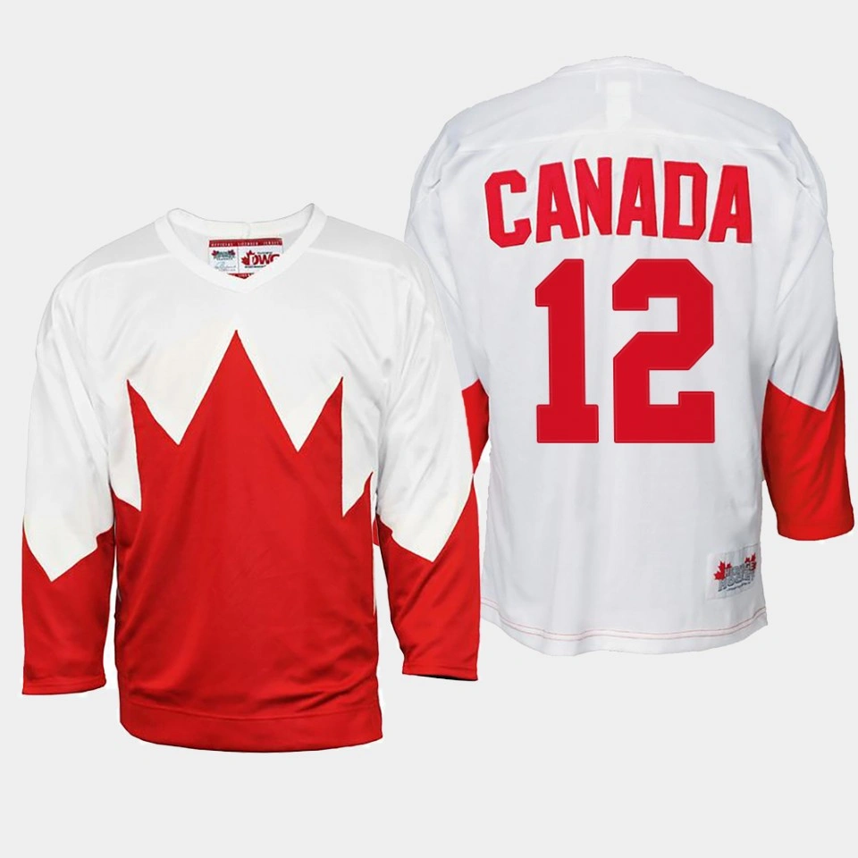 1972 Summit Series Canada Hockey Yvan Cournoyer Throwback White #12 Jersey