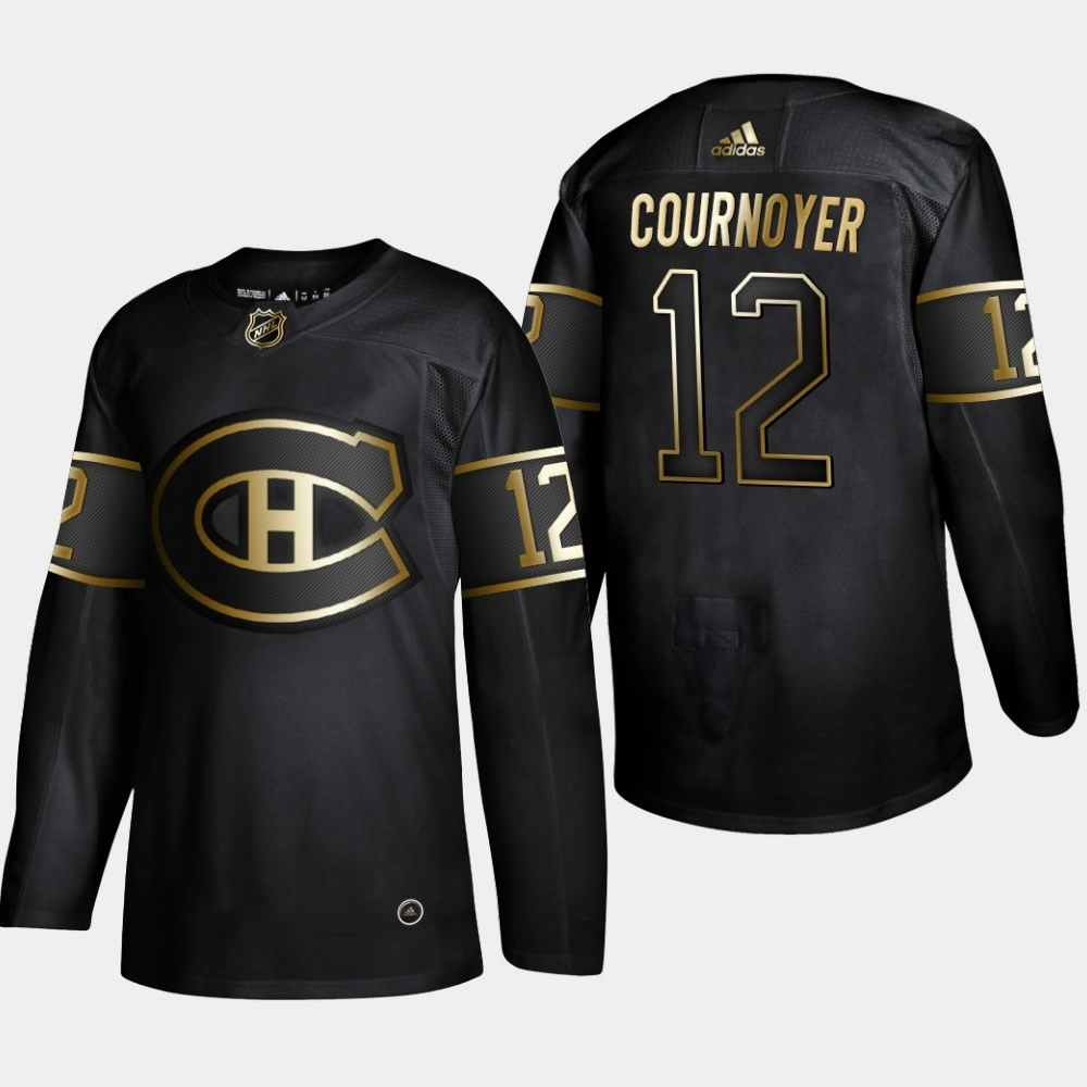 Women's Montreal Canadiens Yvan Cournoyer #12 2019 NHL Golden Edition Black Retired Player Jersey