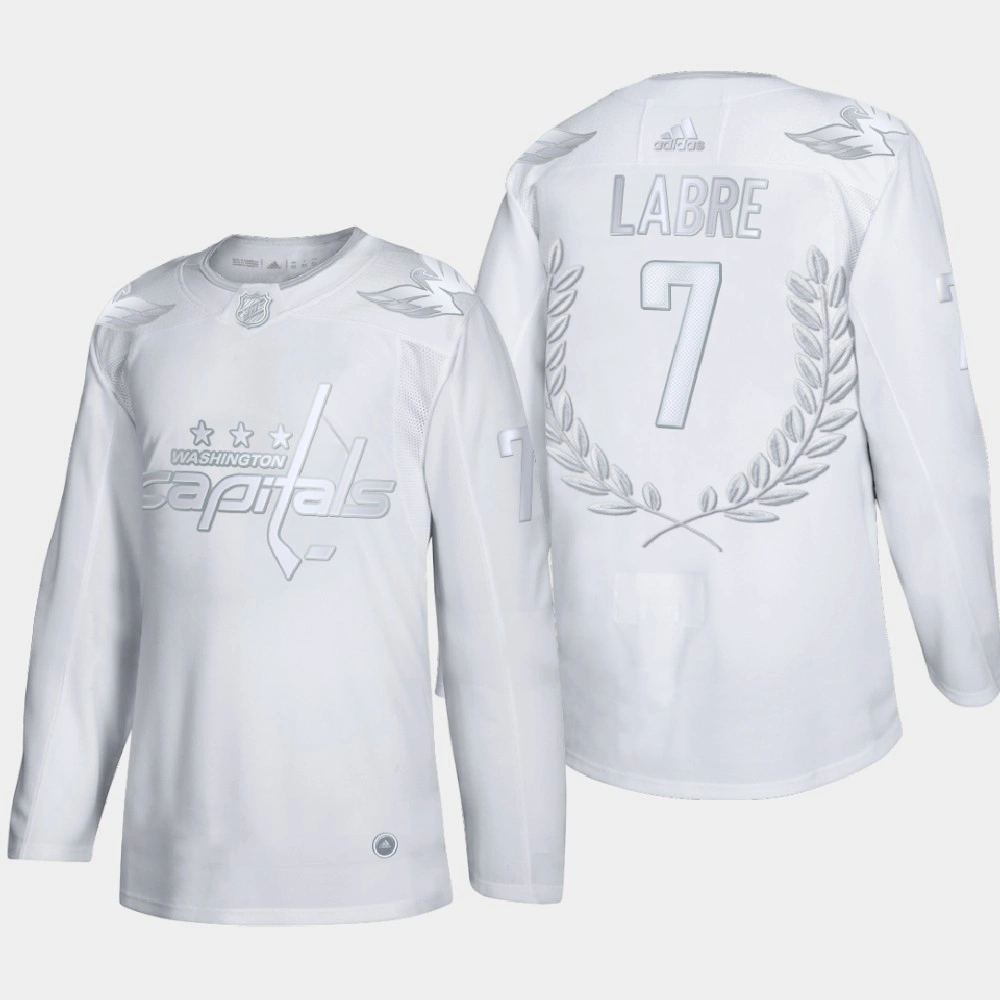 Yvon Labre #7 Retired Number Washington Capitals White Award Jersey