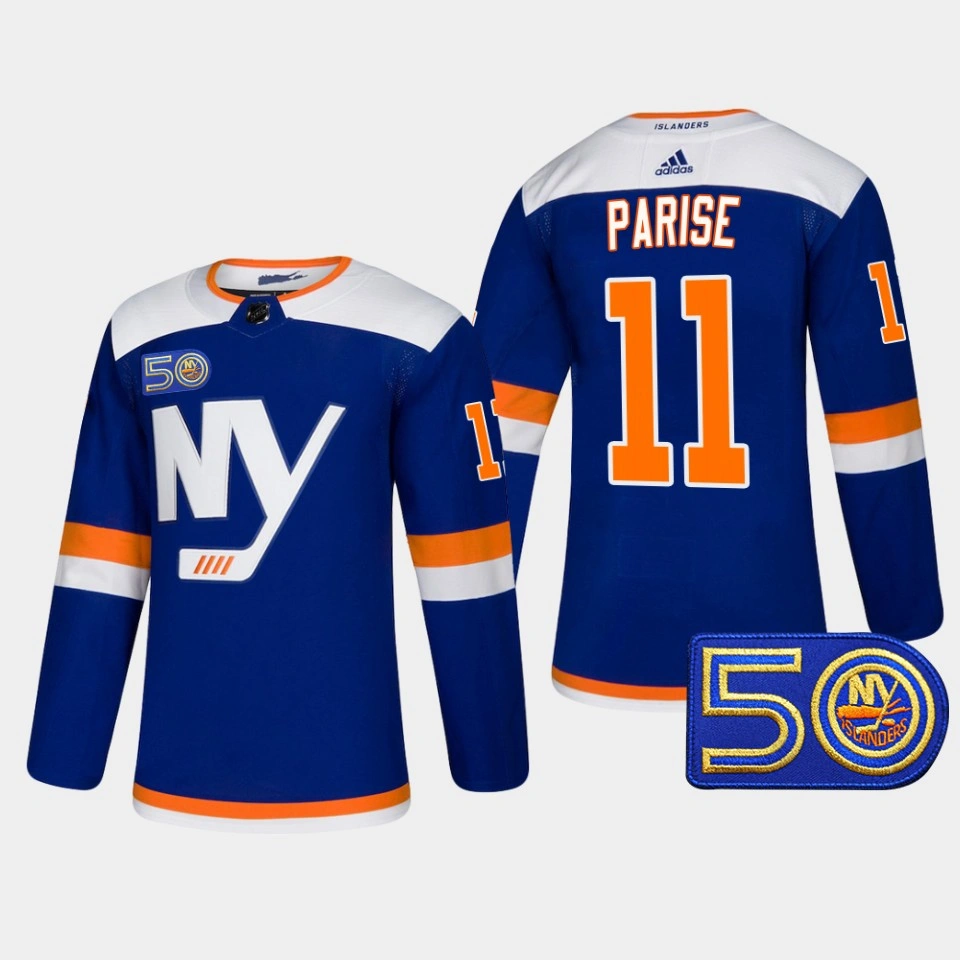 Women's Zach Parise New York Islanders 50th Anniversary Royal Authentic Alternate Jersey