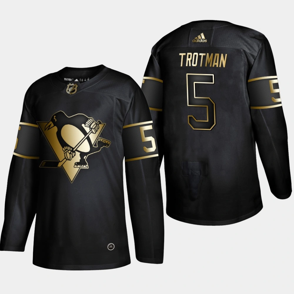 Women's Pittsburgh Penguins Zach Trotman #5 Black 2019 NHL Golden Edition Authentic Player Jersey Women's Pittsburgh Penguins Zach Trotman #5 Black 2019 NHL Golden Edition Authentic Player Jersey