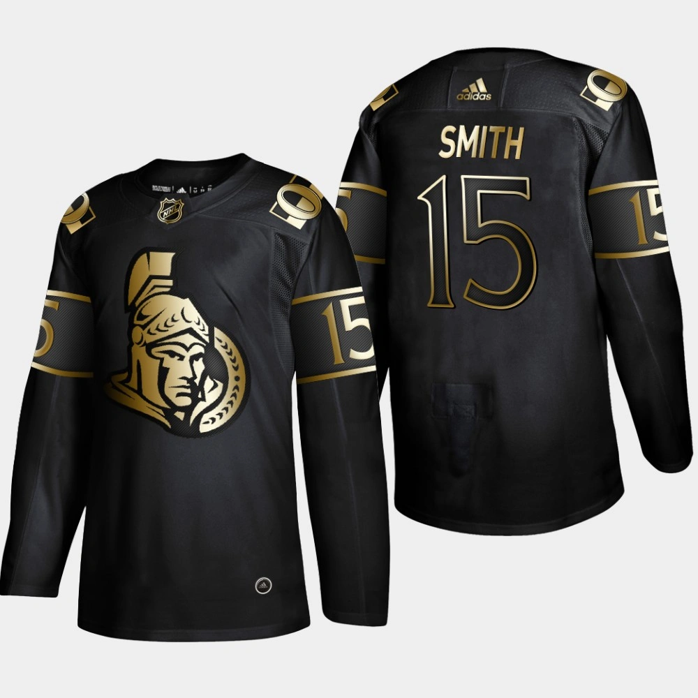 Women's Ottawa Senators Zack Smith #15 Authentic 2019 NHL Golden Edition Black Player Jersey - Men's Women's Ottawa Senators Zack Smith #15 Authentic 2019 NHL Golden Edition Black Player Jersey - Men's