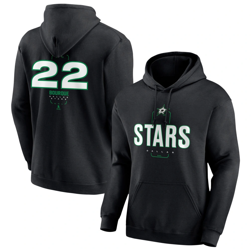 Youth Dallas Stars Black Midfielder Mavrik Bourque Pullover Hoodie Youth Dallas Stars Black Midfielder Mavrik Bourque Pullover Hoodie