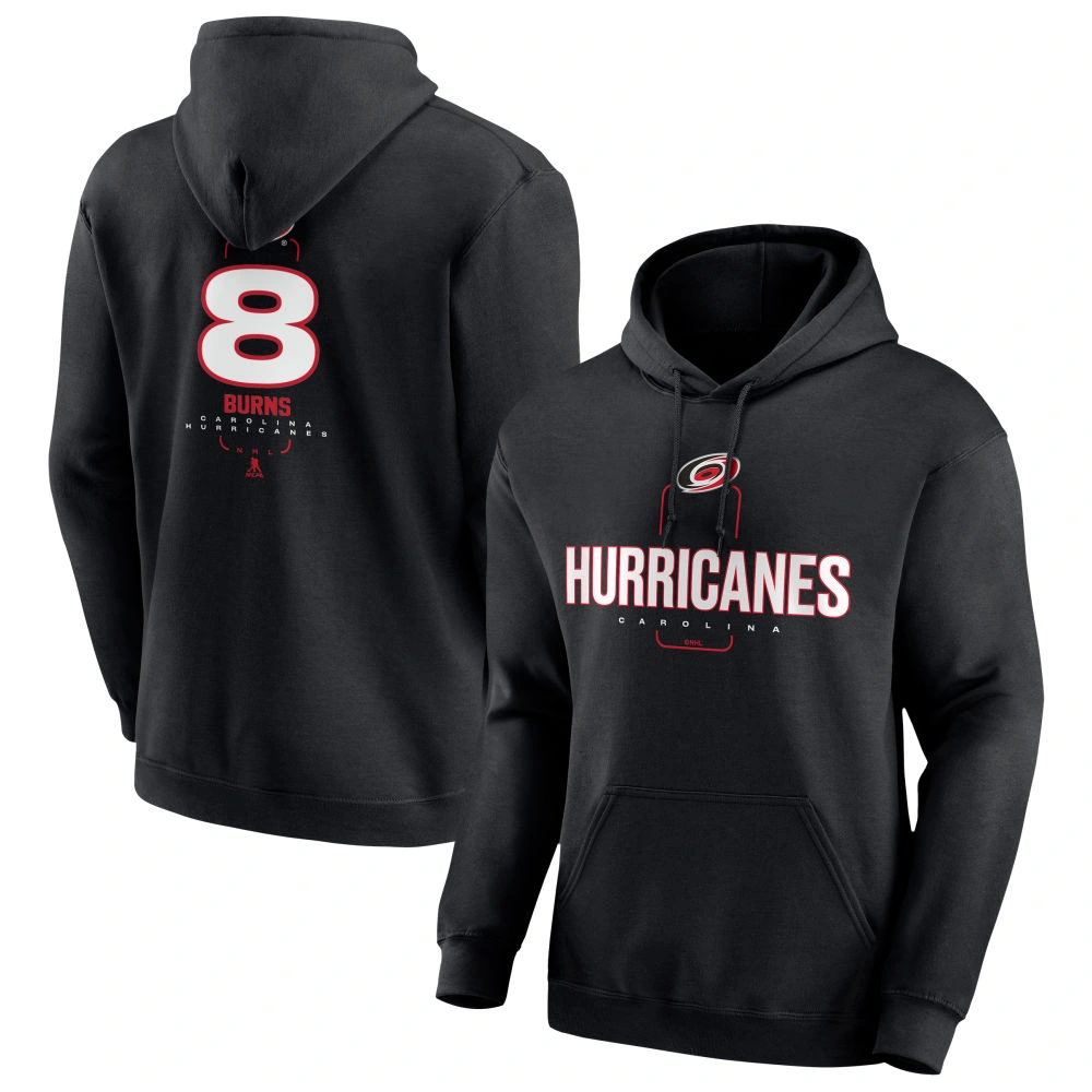 Men's Carolina Hurricanes Black Midfielder Brent Burns Player Pullover Hoodie