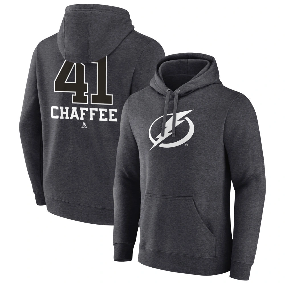 Youth Tampa Bay Lightning Charcoal Monochrome Mitchell Chaffee Pullover Hoodie Youth Tampa Bay Lightning Charcoal Monochrome Mitchell Chaffee Pullover Hoodie