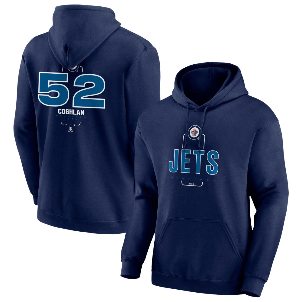 Youth Winnipeg Jets Navy Midfielder Dylan Coghlan Pullover Hoodie Youth Winnipeg Jets Navy Midfielder Dylan Coghlan Pullover Hoodie