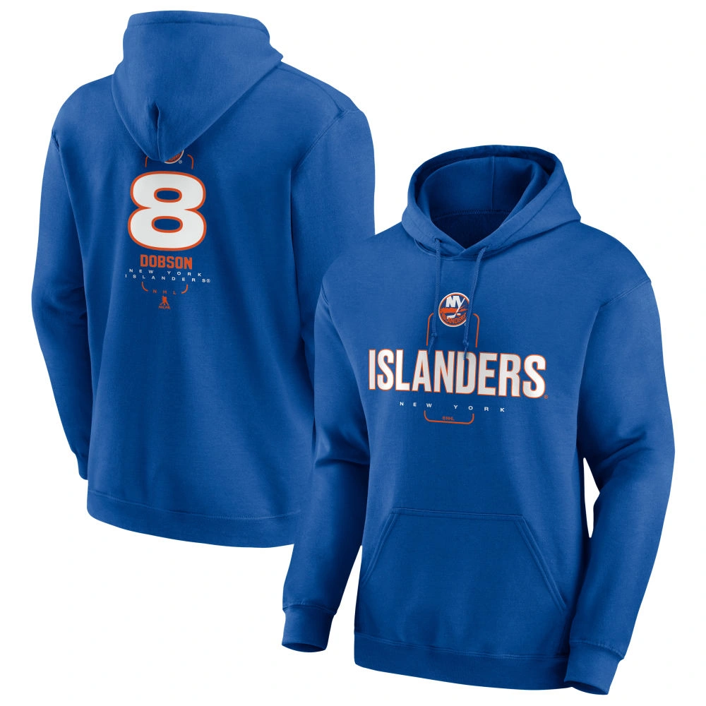 Youth New York Islanders Royal Midfielder Noah Dobson Pullover Hoodie Youth New York Islanders Royal Midfielder Noah Dobson Pullover Hoodie