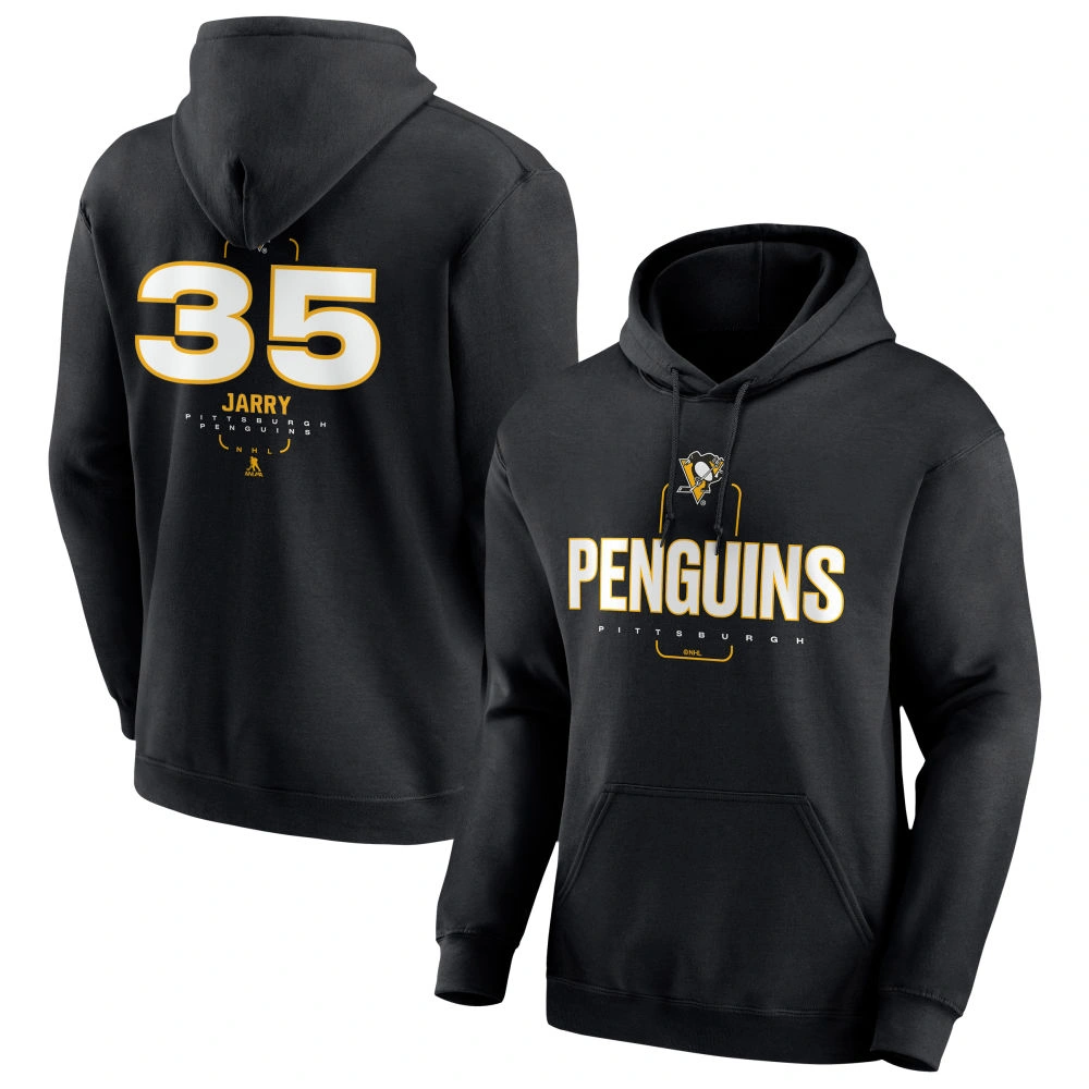 Youth Pittsburgh Penguins Black Midfielder Tristan Jarry Pullover Hoodie Youth Pittsburgh Penguins Black Midfielder Tristan Jarry Pullover Hoodie