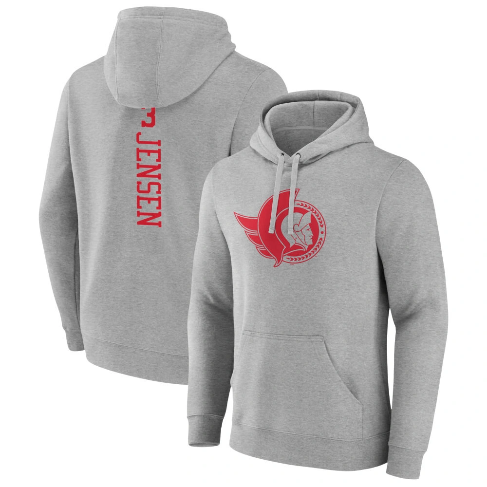 Youth Ottawa Senators Heather Gray Nick Jensen Pullover Hoodie Youth Ottawa Senators Heather Gray Nick Jensen Pullover Hoodie