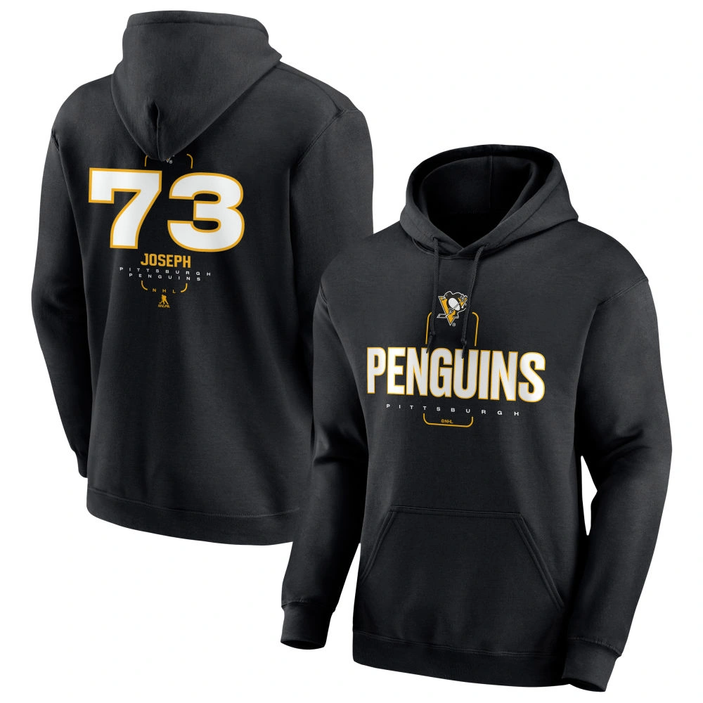 Youth Pittsburgh Penguins Black Midfielder Pierre Joseph 73 Pullover Hoodie Youth Pittsburgh Penguins Black Midfielder Pierre Joseph 73 Pullover Hoodie