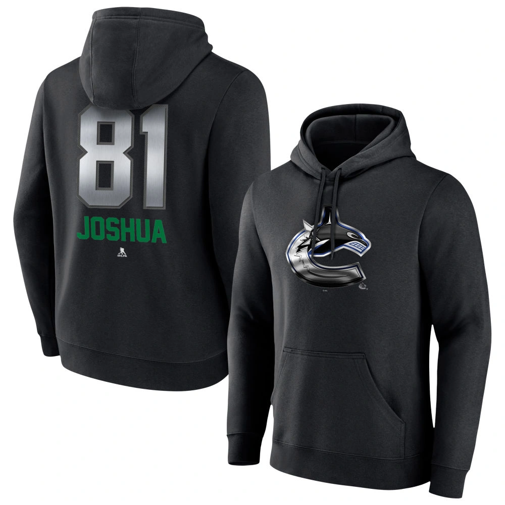 Youth Vancouver Canucks Black Midnight Mascot Logo Dakota Joshua Pullover Hoodie Youth Vancouver Canucks Black Midnight Mascot Logo Dakota Joshua Pullover Hoodie
