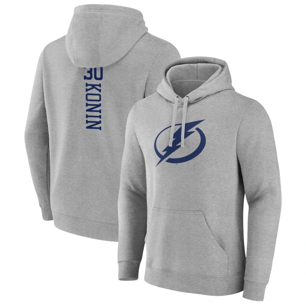 Youth Tampa Bay Lightning Heather Gray Kyle Konin Pullover Hoodie Youth Tampa Bay Lightning Heather Gray Kyle Konin Pullover Hoodie