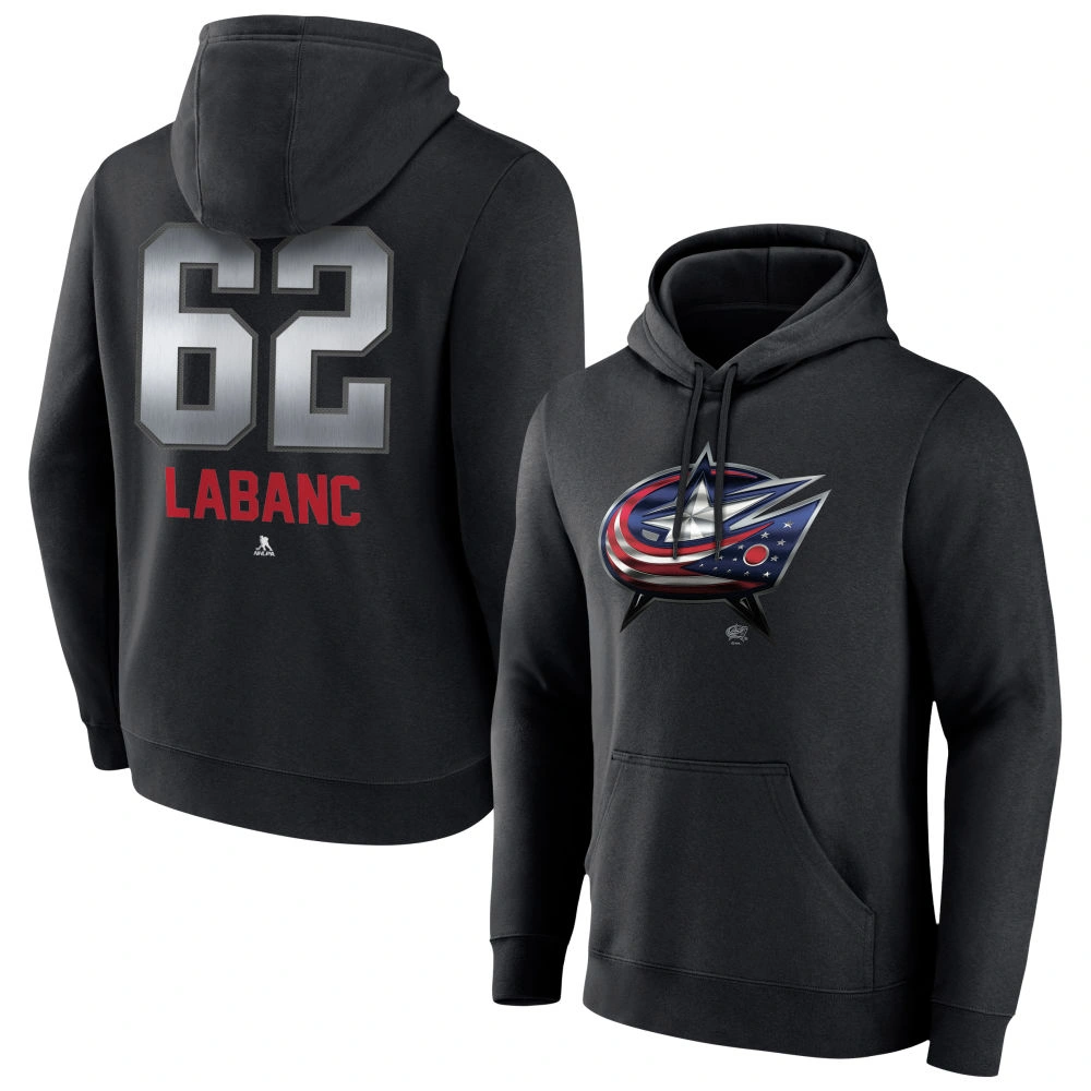 Youth Columbus Blue Jackets Black Midnight Mascot Logo Kevin Labanc Pullover Hoodie Youth Columbus Blue Jackets Black Midnight Mascot Logo Kevin Labanc Pullover Hoodie