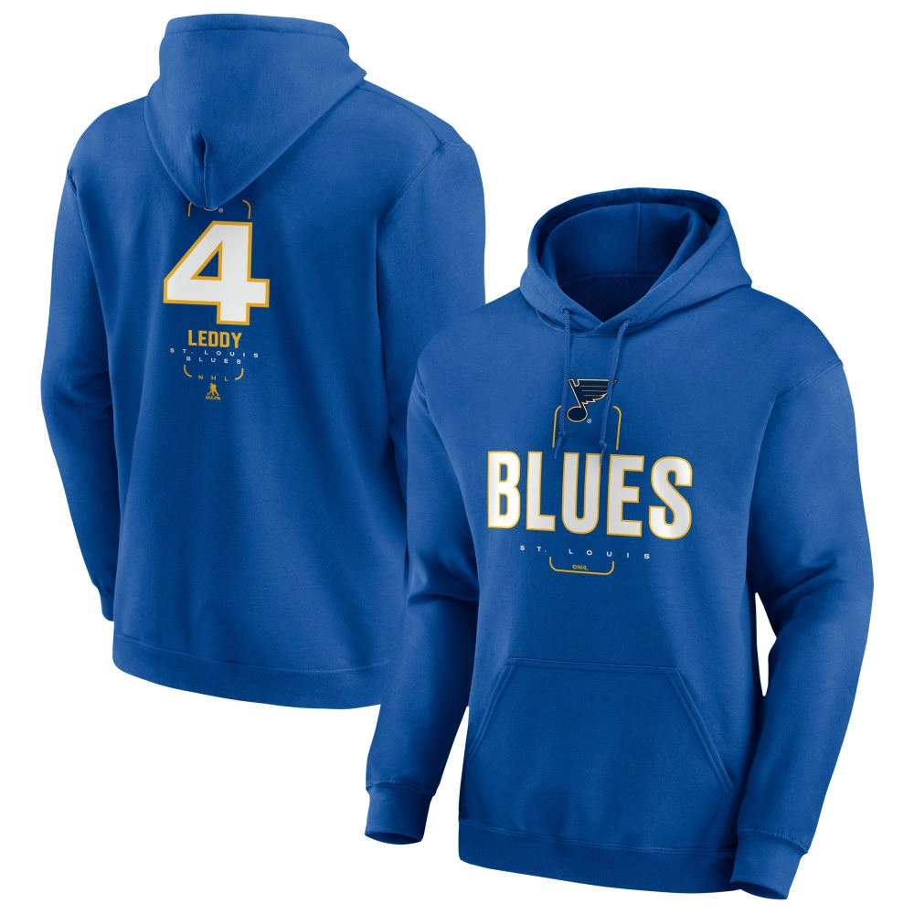 Youth St. Louis Blues Royal Midfielder Nick Leddy Pullover Hoodie Youth St. Louis Blues Royal Midfielder Nick Leddy Pullover Hoodie