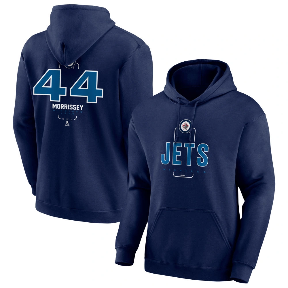 Men's Winnipeg Jets Navy Midfielder Josh Morrissey Player Pullover Hoodie