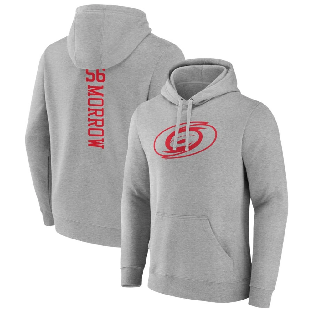 Men's Carolina Hurricanes Heather Gray Scott Morrow Player Pullover Hoodie Men's Carolina Hurricanes Heather Gray Scott Morrow Player Pullover Hoodie