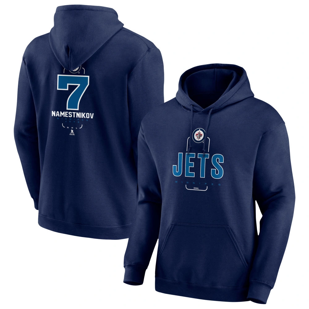 Youth Winnipeg Jets Navy Midfielder Vladislav Namestnikov Pullover Hoodie Youth Winnipeg Jets Navy Midfielder Vladislav Namestnikov Pullover Hoodie