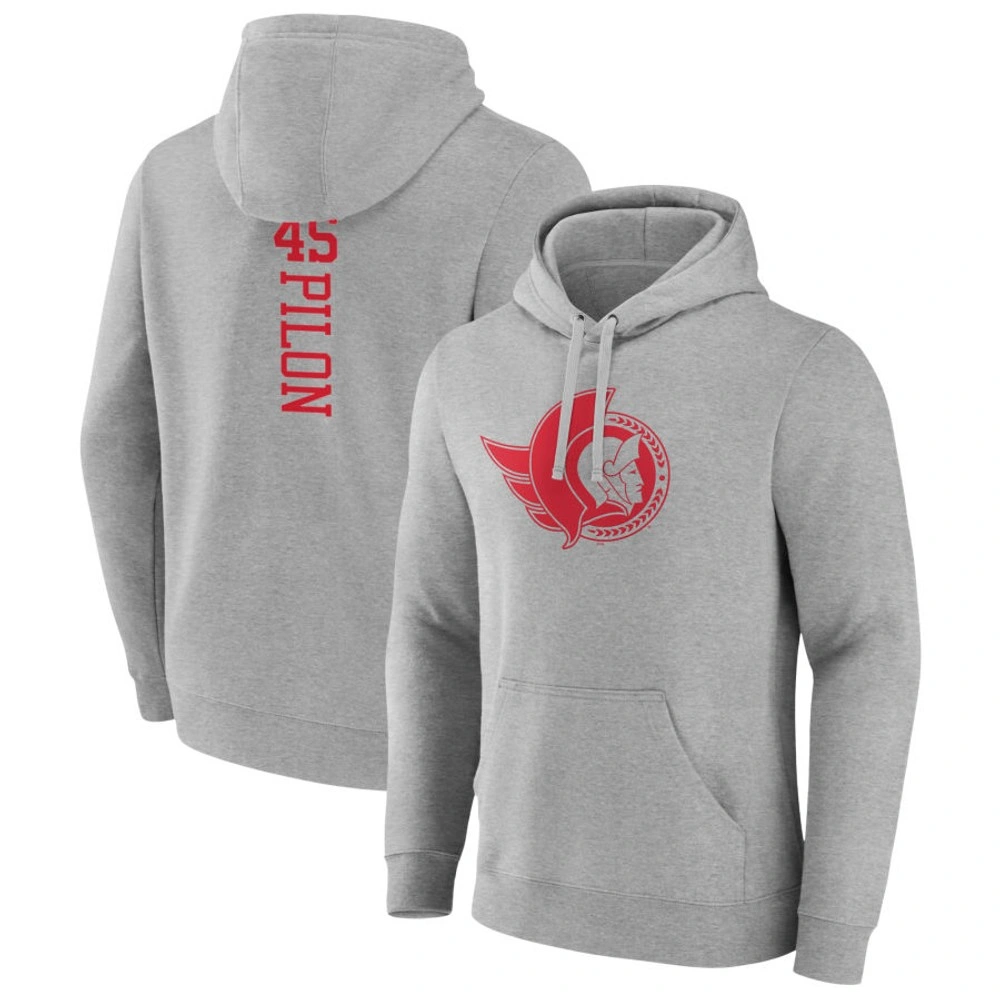Youth Ottawa Senators Heather Gray Garrett Pilon Pullover Hoodie Youth Ottawa Senators Heather Gray Garrett Pilon Pullover Hoodie