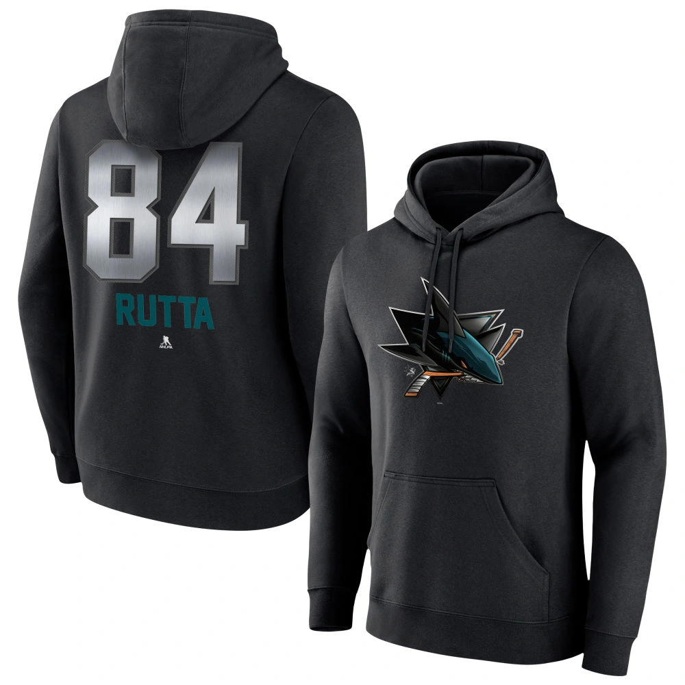 Youth San Jose Sharks Black Midnight Mascot Logo Jan Rutta Pullover Hoodie Youth San Jose Sharks Black Midnight Mascot Logo Jan Rutta Pullover Hoodie