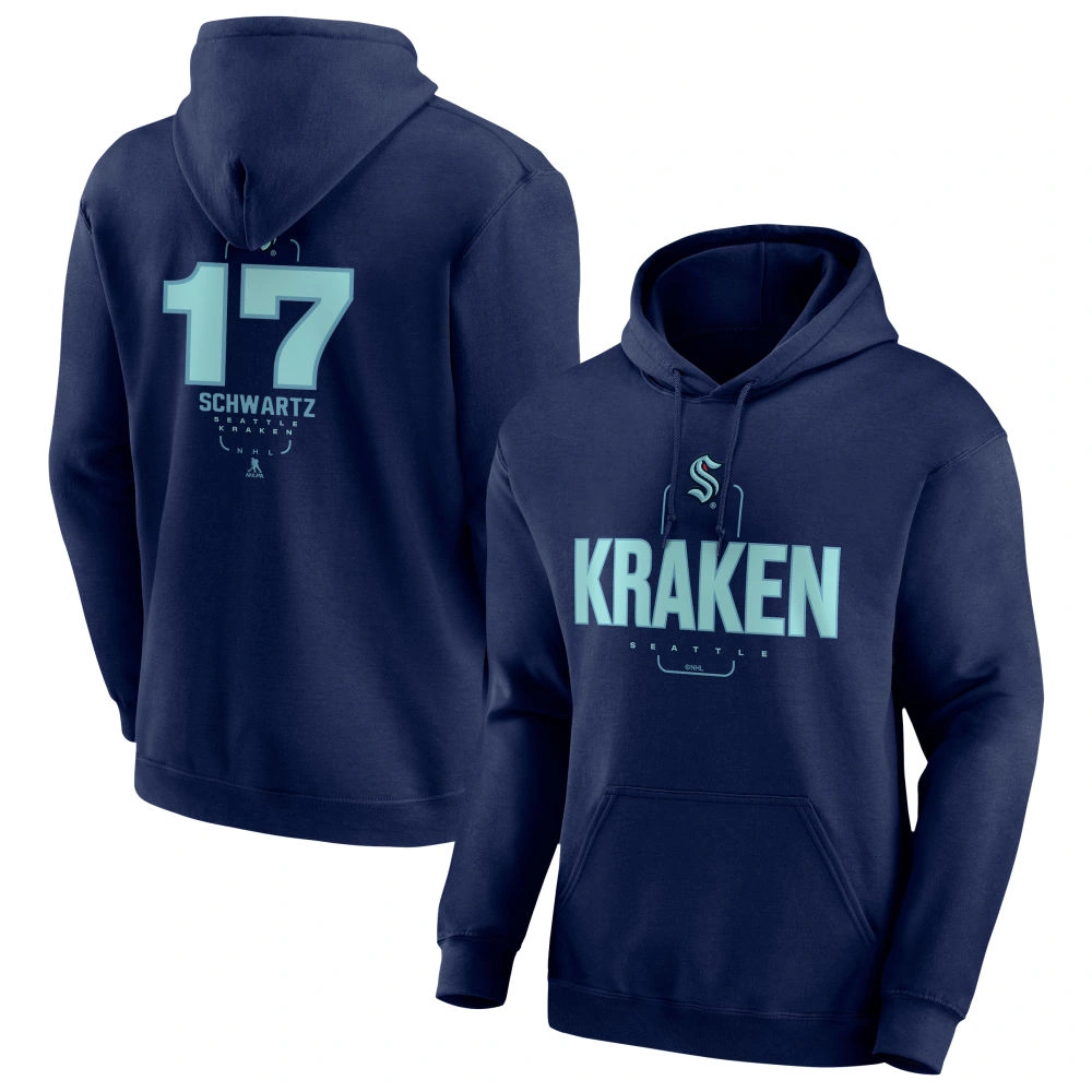 Youth Seattle Kraken Deep Sea Blue Midfielder Jaden Schwartz Pullover Hoodie Youth Seattle Kraken Deep Sea Blue Midfielder Jaden Schwartz Pullover Hoodie