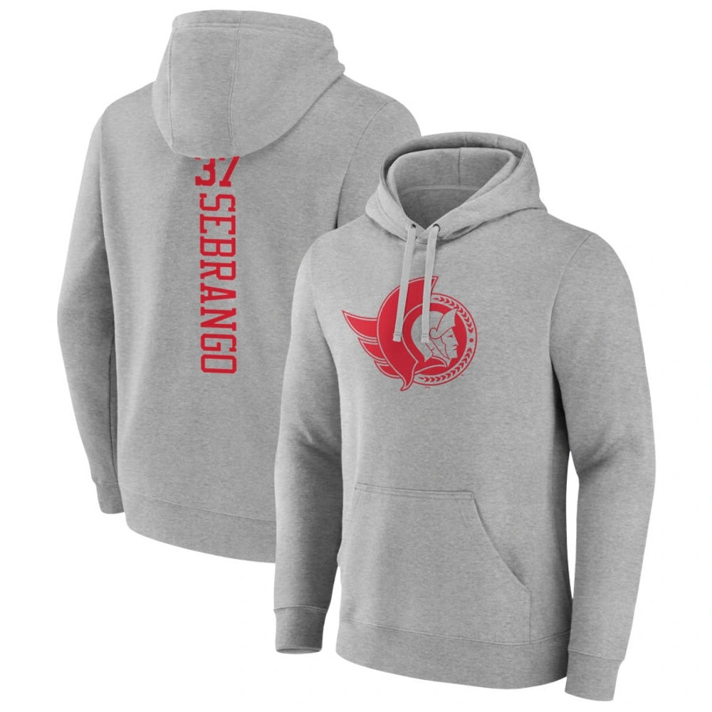 Youth Ottawa Senators Heather Gray Donovan Sebrango Pullover Hoodie Youth Ottawa Senators Heather Gray Donovan Sebrango Pullover Hoodie