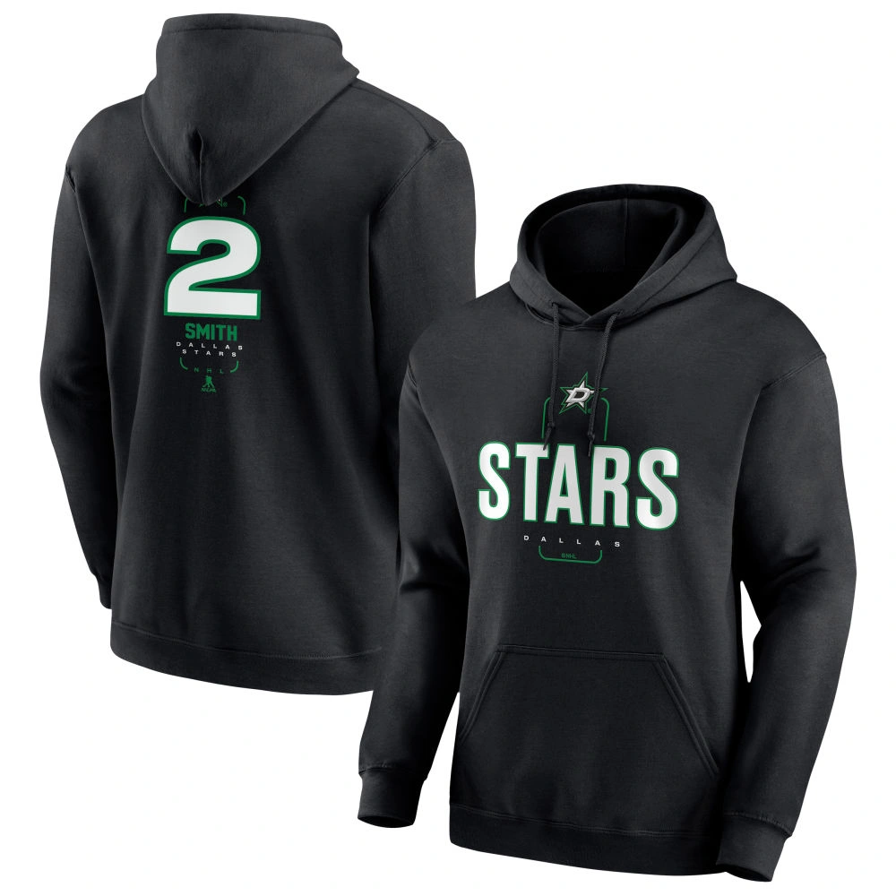 Youth Dallas Stars Black Midfielder Brendan Smith Pullover Hoodie Youth Dallas Stars Black Midfielder Brendan Smith Pullover Hoodie
