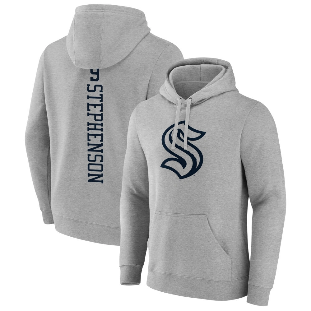 Youth Seattle Kraken Heather Gray Chandler Stephenson Pullover Hoodie Youth Seattle Kraken Heather Gray Chandler Stephenson Pullover Hoodie
